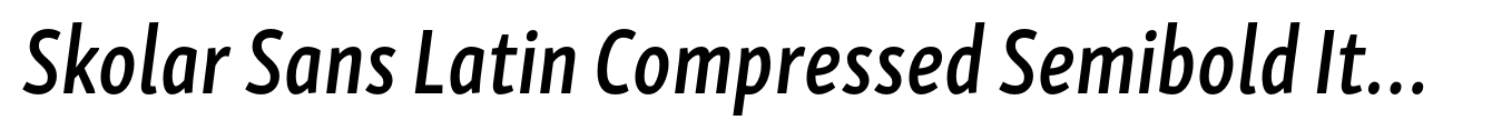 Skolar Sans Latin Compressed Semibold Italic image